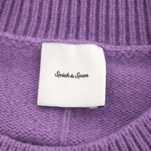 Spick&Span 21AW ウール カシミヤ混 クループルオーバー ニット セーター 長袖 F ラベンダー