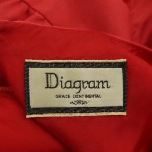 Diagram GRACE CONTINENTAL ラップシャツドレス ワンピース ロング リボン 38 レッド