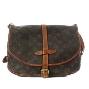 LOUIS VUITTON M42256 モノグラム ソミュール30 ショルダーバッグ 茶