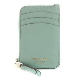 Roulette Zip CARD HOLDER カードケース 名刺入れ レザー ロゴ 緑 グリーン PWRU00344
