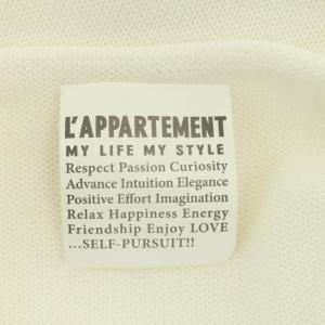 L'Appartement コットンニット セーター 長袖 ボートネック プルオーバー オフホワイト
