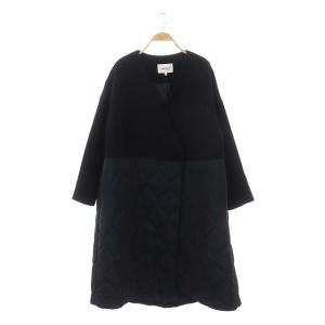 アッシュクビーバー Aラインコート 36 黒 紺