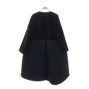 ENFOLD アッシュクビーバー Aラインコート 36 黒 紺