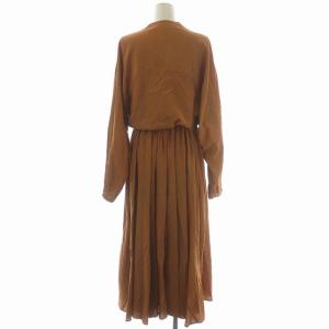 ENFOLD Cタンブラードロストフレアコート スプリングコート 総裏地 ジップアップ 38 ブラウン