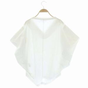 ENFOLD シルケット天竺Vタックプルオーバーカットソー 五分袖 38 白 ホワイト