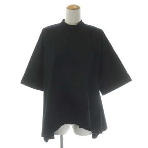 21SS シルケット天竺 ハングNeck PULLOVER プルオーバー 七分袖 38 ブラック