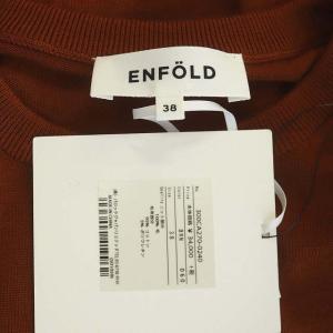 ENFOLD MERINO WOOL KNIT SHIRT シャツ ニット切替 プルオーバー 長袖 フェイクレイヤード バルーンスリーブ