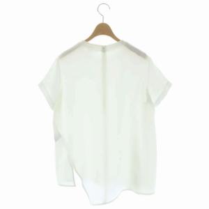 ENFOLD ランダムヘムプルオーバーブラウス シャツ 半袖 38 白 ホワイト