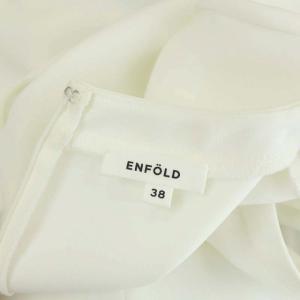 ENFOLD ランダムヘムプルオーバーブラウス シャツ 半袖 38 白 ホワイト