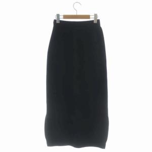 ENFOLD ロング ニットタイトスカート イージー 38 ネイビー