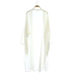 nagonstans コットンオーガンジーガウン カーディガン シアー 38 オフホワイト