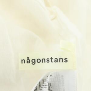 nagonstans コットンオーガンジーガウン カーディガン シアー 38 オフホワイト