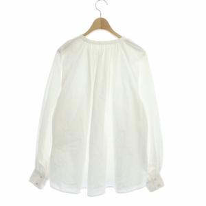 Shinzone シャツ ブラウス プルオーバー 長袖 バンドカラー F 白 ホワイト