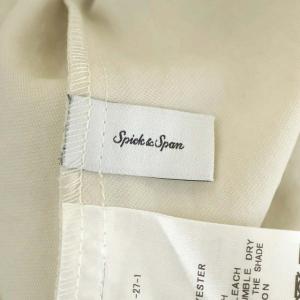 Spick&Span 22SS ドレープワンピース 五分袖 フレア ギャザー ロング 36 ライトベージュ