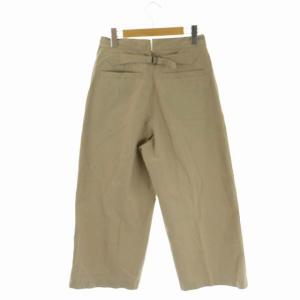 MHL. ハイウエストパンツ ワイド コットン 2 ベージュ