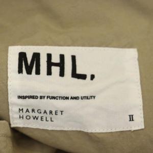 MHL. ハイウエストパンツ ワイド コットン 2 ベージュ