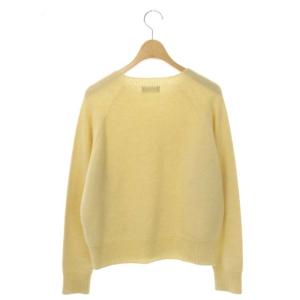 MARGARET HOWELL 22SS WOOL COTTON ニット セーター クルーネック 長袖 プルオーバー 2 スモークイエロー