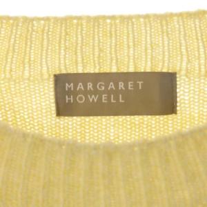 MARGARET HOWELL 22SS WOOL COTTON ニット セーター クルーネック 長袖 プルオーバー 2 スモークイエロー