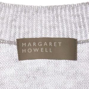 MARGARET HOWELL 22SS FINE LINEN カーディガン ニット シアー 長袖 前開き リネン 2 ライトグレー