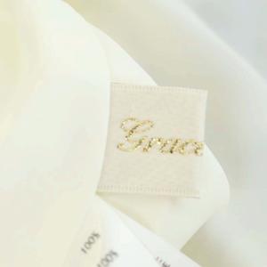 Grace Class 衿付きワンピース ロング ミモレ丈 ノースリーブ 34 白 黒 ホワイト ブラック