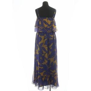 Diagram GRACE CONTINENTAL フリル キャミワンピース 総柄 ロング 38 オレンジ ネイビー