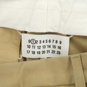 Martin Margiela 1 21SS ストレートパンツ ワイド タック センタープレス ウール混 42 ベージュ S51KA0525