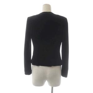 ANAYI セットアップ ノーカラージャケット タイトスカート ベロア 膝丈 38 ブラック