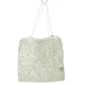 ANTEPRIMA ビーズハンドル スクエアワイヤーバッグ シルバー色