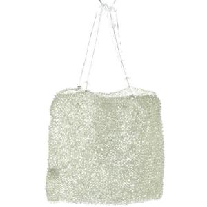 ANTEPRIMA ビーズハンドル スクエアワイヤーバッグ シルバー色