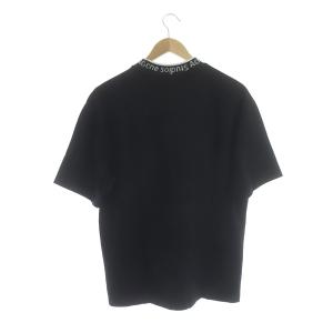 Acne Studios NAVIDモックネックロゴTシャツ 半袖 リブ XS ブラック