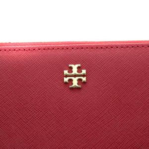 TORY BURCH 長財布 ラウンドファスナー レザー 赤 レッド