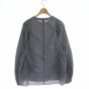 DRESSTERIOR コットン ボリュームスリーブ ブラウス 長袖 黒 白 ブラック ホワイト