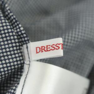 DRESSTERIOR コットン ボリュームスリーブ ブラウス 長袖 黒 白 ブラック ホワイト