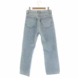 MADISONBLUE ハイウエスト ストレート デニムパンツ ジーンズ ジッパーフライ 01 ライトブルー