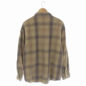 REMI RELIEF アパルトモン別注 Check Shirt チェックシャツ 長袖 前開き F ライトブラウン