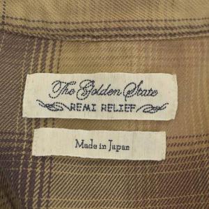REMI RELIEF アパルトモン別注 Check Shirt チェックシャツ 長袖 前開き F ライトブラウン