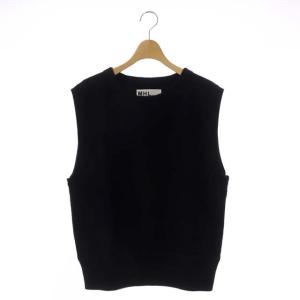 22AW FELTED DRY WOOL ニットベスト Vネック ウール プルオーバー 2 ネイビー