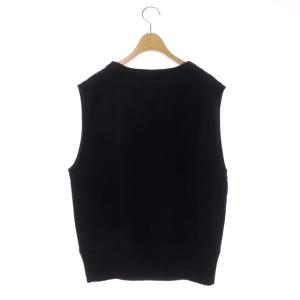 MHL. 22AW FELTED DRY WOOL ニットベスト Vネック ウール プルオーバー 2 ネイビー