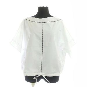 Theory 21SS LADDER EYELET セットアップ 上下 トップス ブラウス プルオーバー 半袖 ワイドパンツ S 白 ホワイト