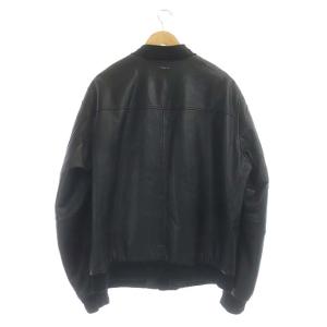 HUGO BOSS ラムレザージャケット IT56 黒