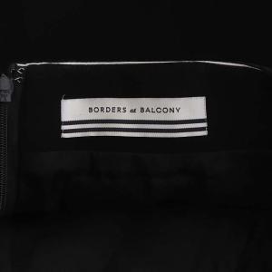 BORDERS at BALCONY ウエストボーダー ロングベルスカート 36 ブラック