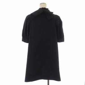 CELFORD ブラウス バックリボン ボリュームトップス 半袖 36 ブラック