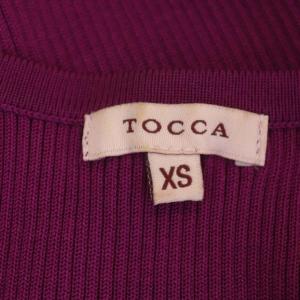TOCCA シルクリブカーディガン ニット 長袖 XS ピンクパープル
