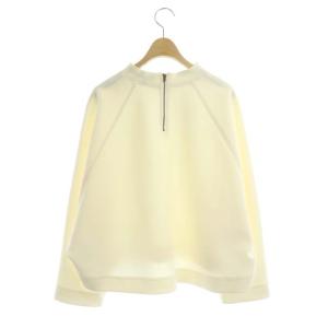 Theory 20AW DRY JERSEY RAGLAN CREW プルオーバー カットソー 長袖 バックジップ S ホワイト