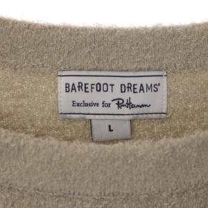 BAREFOOT DREAMS Ron Herman別注 ナイロン ロゴ刺繍 プルオーバー カットソー 長袖 L ライトグレージュ