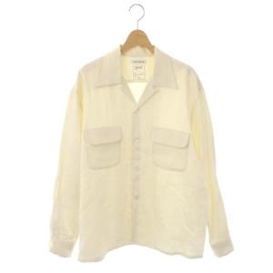 FLAP POCKET SH LINEN SATIN シャツ リネン ダブルポケット オープンカラー オーバーサイズ 長袖