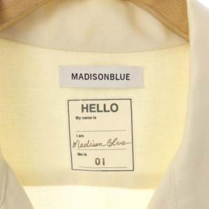 MADISONBLUE FLAP POCKET SH LINEN SATIN シャツ リネン ダブルポケット オープンカラー オーバーサイズ 長袖