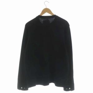 sacai 21SS Chest Pockets Side Snap Tee ロングカットソー Tシャツ 長袖 クルーネック 2 黒 ブラック