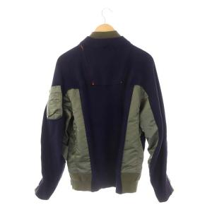 sacai 22SS Nylon Twill Mix Knit Blouson 2 カーキ ネイビー