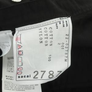 sacai 22SS Patchwork Detail Button Jacket ヘリンボーン 2 ブラック